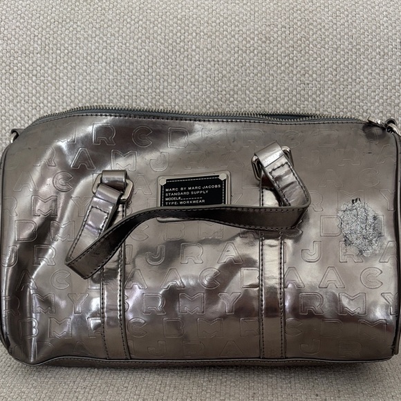 Marc by Marc Jacobs Shiny Silver Handbag - Picture 1 of 5